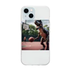 karakentobiuoch43のバスケティラノ Soft Clear Smartphone Case