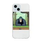 kazuminLANの考えるゴリラ🦍 Soft Clear Smartphone Case