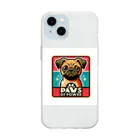 Urban pawsのパグチワワ「Paws of Power」 Soft Clear Smartphone Case