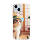 ベルギービールバー麦酒本舗公式グッズのラーメン猫２ Soft Clear Smartphone Case