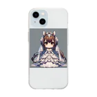 干支シティの午の花嫁 Soft Clear Smartphone Case