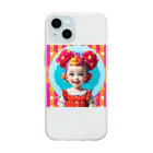 DoLLのポップな少女 Soft Clear Smartphone Case