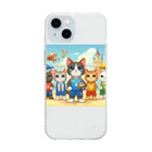 【volleyball online】の猫好きのみなさん必見！愛らしい猫のバレーボールグッズ Soft Clear Smartphone Case