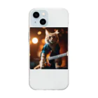 kawaii_catのKawaii Rock Cat Soft Clear Smartphone Case