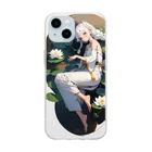 arashi023の蓮花の少女 Soft Clear Smartphone Case