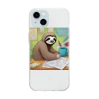 hobopoの"A Sloth Trying Various Things"  Soft Clear Smartphone Case