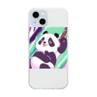 カラフルパンダズのパステルパンダちゃん Soft Clear Smartphone Case