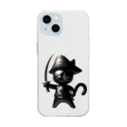 NO CAT NO LIFE の猫×海賊×フィギュア風 Soft Clear Smartphone Case