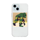 TKSTYLE_DESIGN_OFFICEのPAPA GORILA Soft Clear Smartphone Case