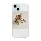 ai美女ショップの子猫のくーちゃん🐈 Soft Clear Smartphone Case