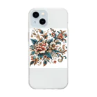 shopの花柄 Soft Clear Smartphone Case