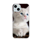 可愛い動物の猫 Soft Clear Smartphone Case