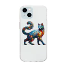 macchonのガラス猫02 Soft Clear Smartphone Case