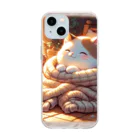 Cat-To-Critter-Fashionのほのぼのな猫 Soft Clear Smartphone Case