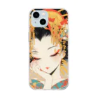 manyou-lab_Ukiyo-eの浮世絵 美人画 Ukiyoe beauty painting [UB-NIJI06-SR002-0010] ソフトクリアスマホケース