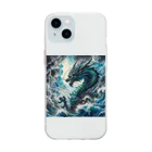 gariz0のCool dragon Soft Clear Smartphone Case