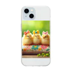 Animal Canvas Collectionのひよこ3兄弟 Soft Clear Smartphone Case