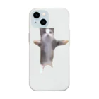 猫ミームグッズの【猫ミーム】Happy Happy Cat Soft Clear Smartphone Case