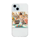 21歳女子　運動大好きMinamiのかわいい女の子 Soft Clear Smartphone Case