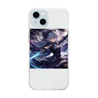 くろぼんの女性剣士 Soft Clear Smartphone Case