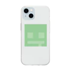 ぽつねん。のあのときのぽつねんの線（緑） Soft Clear Smartphone Case