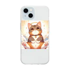 アニマルグッズストア　OPIの茶色い猫 Soft Clear Smartphone Case