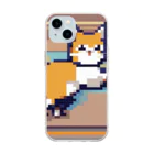 ネコナデール・ニャンコスキーの飛び掛かる猫 Soft Clear Smartphone Case