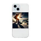 終わらない夢🌈のスノボ🏂❄ Soft Clear Smartphone Case