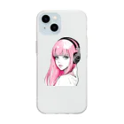 YURICHAMEEのピンク女子-No.1 Soft Clear Smartphone Case