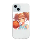 Iyashi_Nowのバスケットガール① Soft Clear Smartphone Case