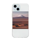 metametamonnの富士山の夕焼け Soft Clear Smartphone Case
