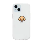 わんこグッズしょっぷcooのはにかみプードル Soft Clear Smartphone Case