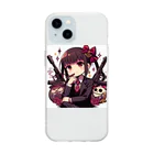 推しの美少女とアイドルのマフィア系少女 Soft Clear Smartphone Case