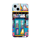 neko_shopの猫の集会　バス編 Soft Clear Smartphone Case
