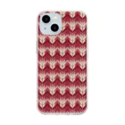 Pattern Bの【嚆矢】紅色 / 矢絣 Soft Clear Smartphone Case