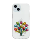 gentle_timeの春の訪れを華やかに彩るチューリップ Soft Clear Smartphone Case