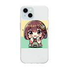 takecooの和服女子 Soft Clear Smartphone Case