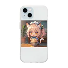 リキ製作所のネコミミあずにゃんパート2 Soft Clear Smartphone Case