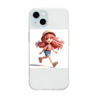 music_japanの一緒に冒険する明るく可愛い少女！ Soft Clear Smartphone Case