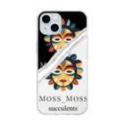 Moss_Moss succulentsのMoss_Moss succulent Soft Clear Smartphone Case