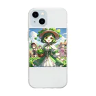 大地の宝物のほうれん草をモチーフにしたアニメキャラクター「スプリナ」 Soft Clear Smartphone Case