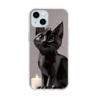 minatooの神秘的な猫シリーズ Soft Clear Smartphone Case