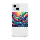 koyayubiのボリンジャーバンド Soft Clear Smartphone Case