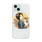 柴とか柴とか柴とか柴犬。の和美人としばいぬ。２ Soft Clear Smartphone Case