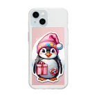 dorakiti0712のペンギンの子（ペン子） Soft Clear Smartphone Case