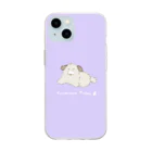 いぬのふわんわんパピー（むらさき） Soft Clear Smartphone Case