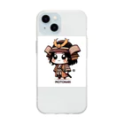 戦国時代マニアのデフォルメ毛利元就君 Soft Clear Smartphone Case