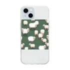 pomekenのもちもちのひつじ Soft Clear Smartphone Case