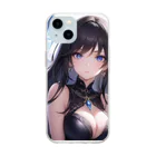 astatosのクリスタルと女性 Soft Clear Smartphone Case