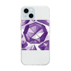 jewel_beのアメジスト Soft Clear Smartphone Case